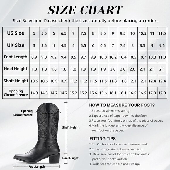 Women's Dark Brown Pointy Toe Faux Leather Western Cowgirl Mid Calf Boots - Picture 4 of 8